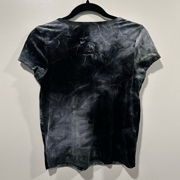 American Eagle Women’s Velvet T-Shirt - Black Tie Dye, Size Small - Picture 8 of 8